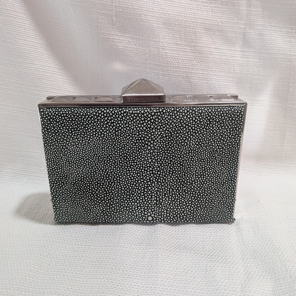 BCBG Max Azria Clutch Bag Leather in Green